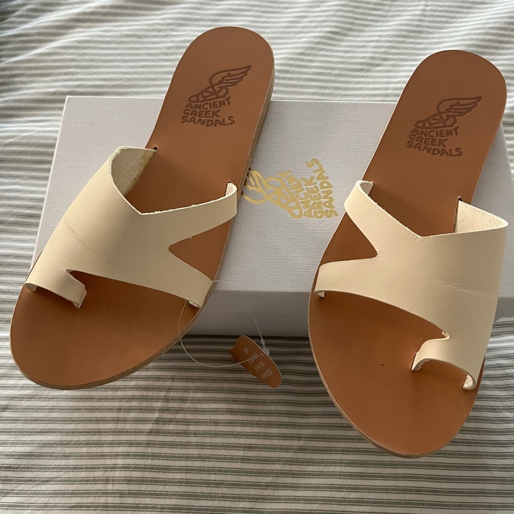 Ancient Greek Sandals Kallos Vachetta off white size 39 (8 US)